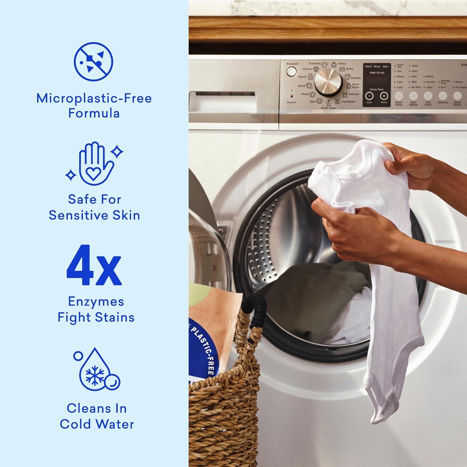 image:imageBLUELAND Laundry Detergent Tablets 36 Count PlasticFree EcoFriendly Pods Sheets Liquid Alternative Fragrance Free and Clear Natural GentleFragrance Free