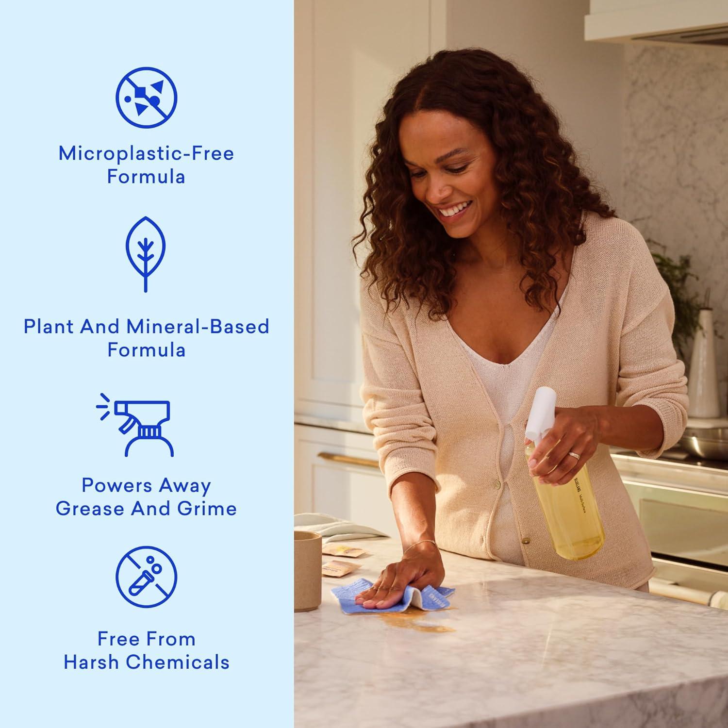 image:imageBLUELAND Multisurface Cleaner 4Pack Refill Fresh Lemon Scent AllPurpose EcoFriendly Cleaning Supplies 4 x 24 Fl ozStarter Set