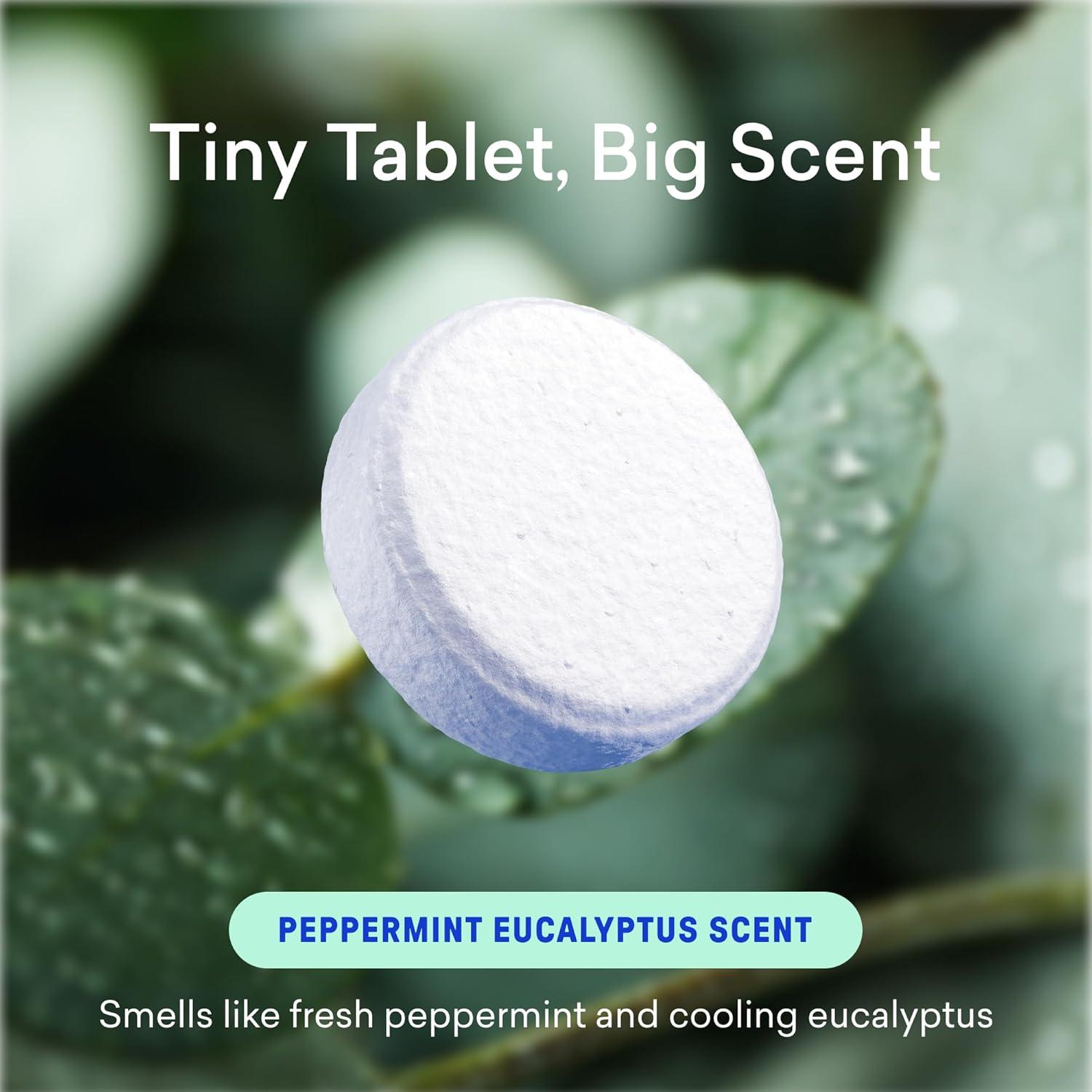 image:imageBLUELAND Toilet Bowl Cleaner Tablets Starter Set 14 Count with Tin Peppermint Eucalyptus PlasticFree No Harsh Chemicals PlantBasedPeppermint Eucalyptus